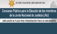 Concurso Publico para la Elección de los Miembros de la Junta Nacional de Justicia