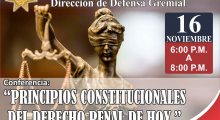 Conferencia «Principios Constitucionales del Derecho Penal de Hoy»