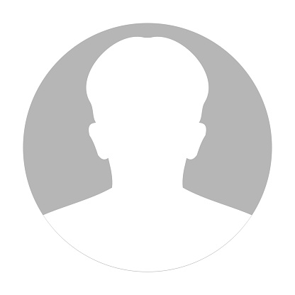 Profile anonymous face icon. Gray silhouette person. Male default avatar. Photo placeholder. Isolated on white background. Vector illustration
