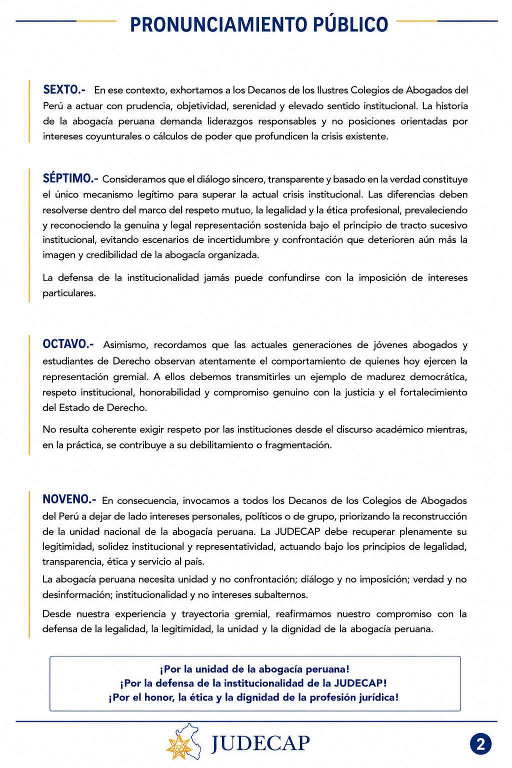 pronunciamiento 2